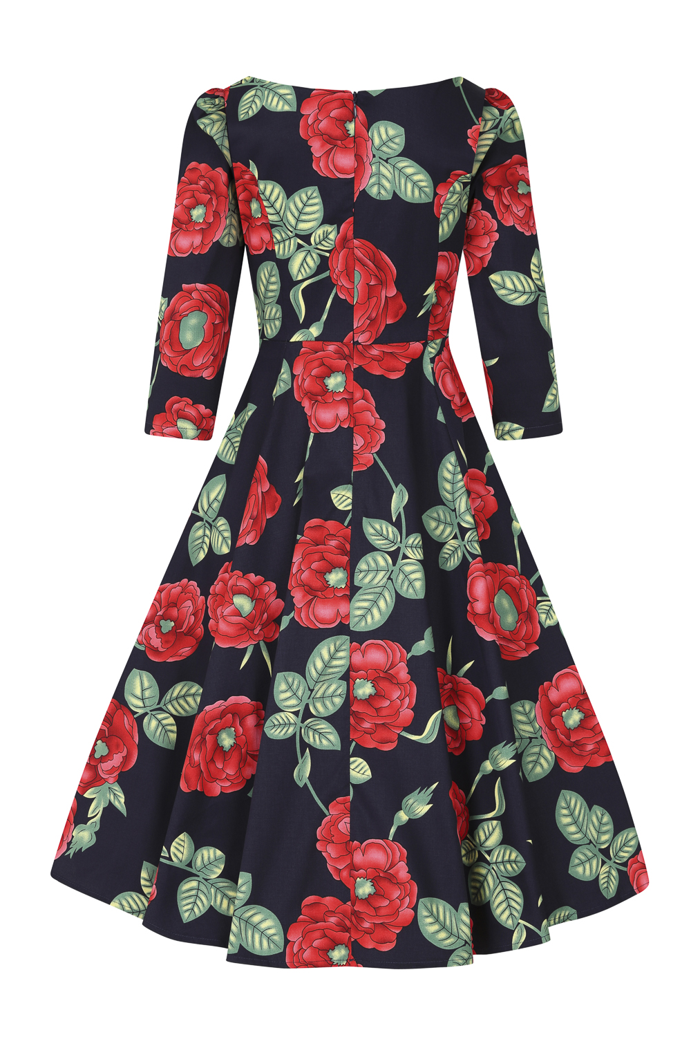 Lillian Rose Swing Dress in Navy - Hearts & Roses London