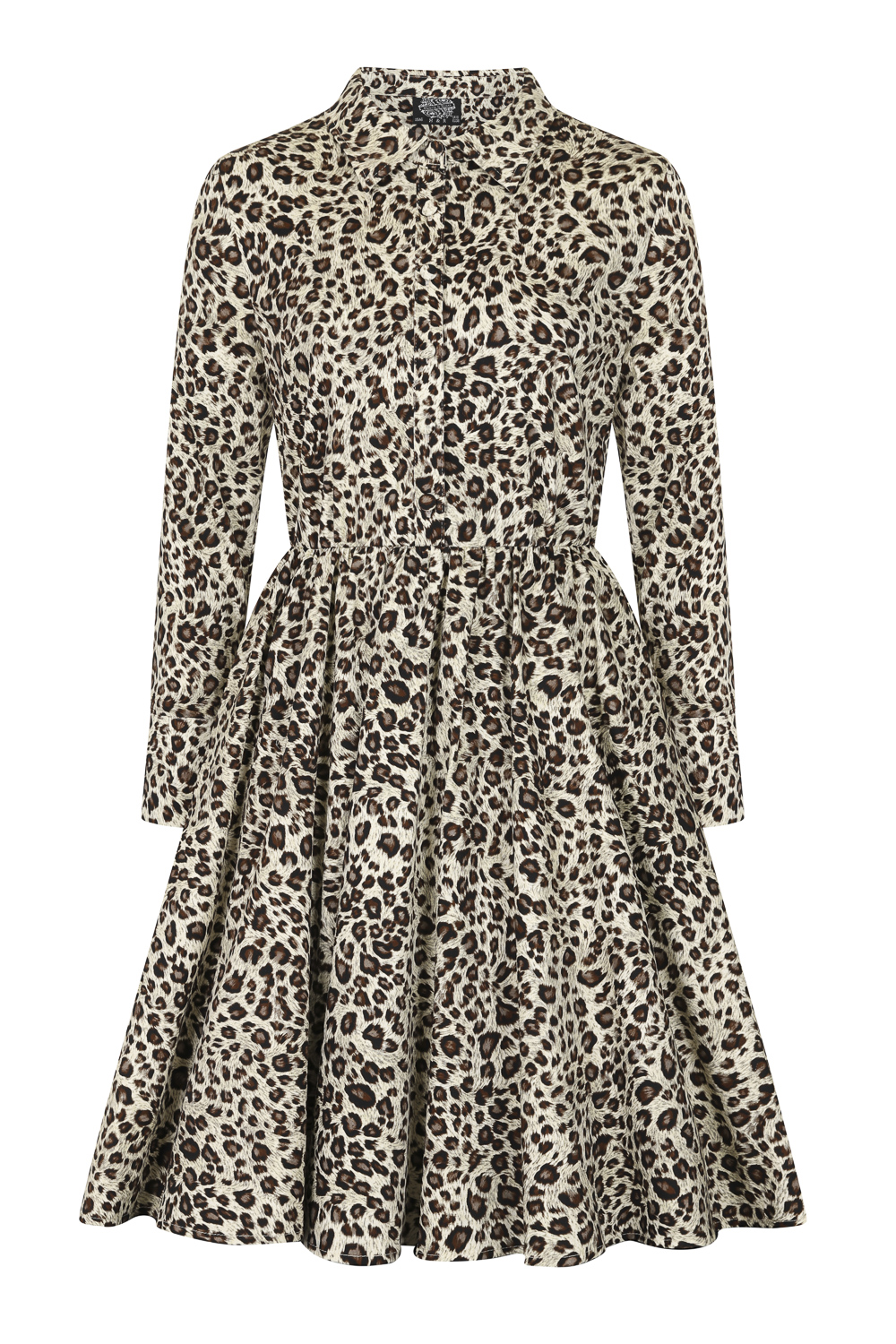 Lena Leopard Swing Dress in Leopard - Hearts & Roses London