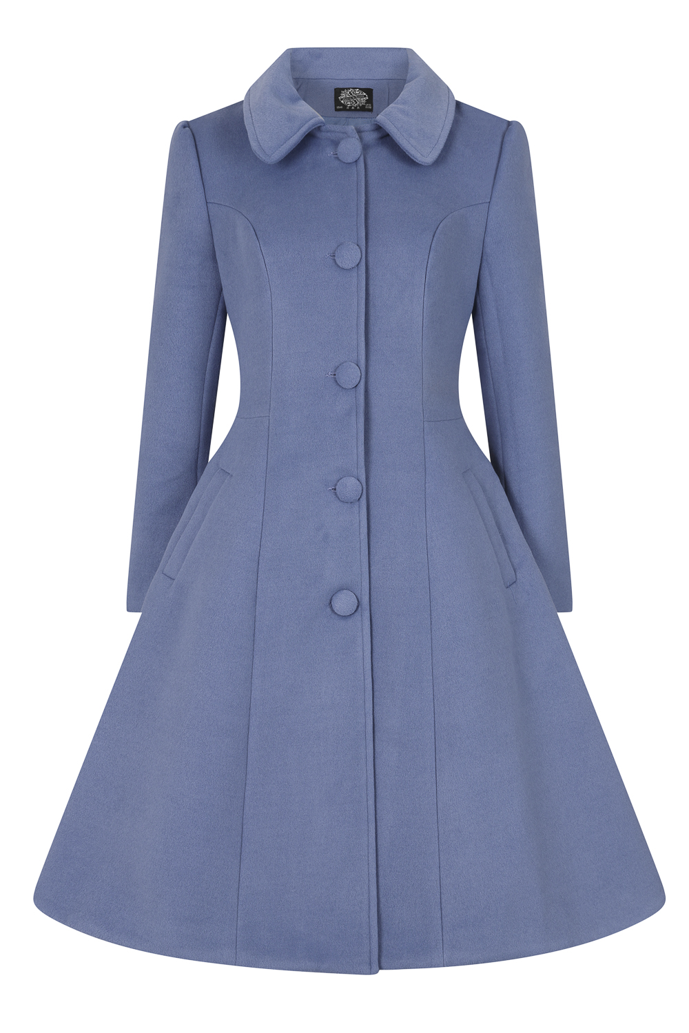 Esme Swing Coat in Blue - Hearts & Roses London