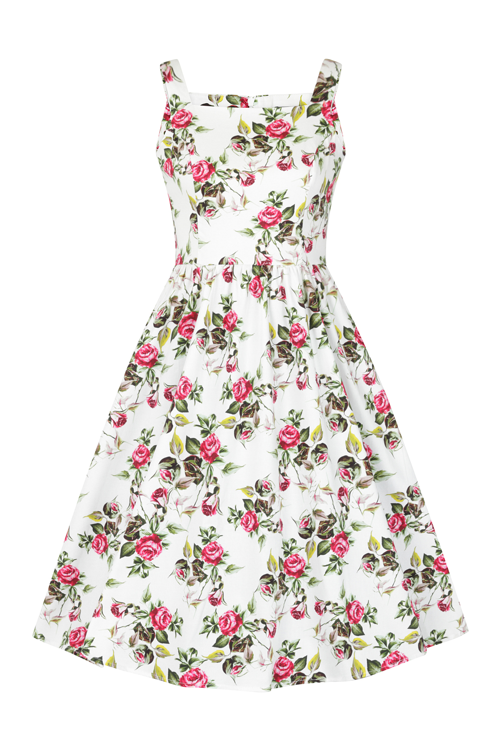 Fleur Swing Dress in Cream - Hearts & Roses London