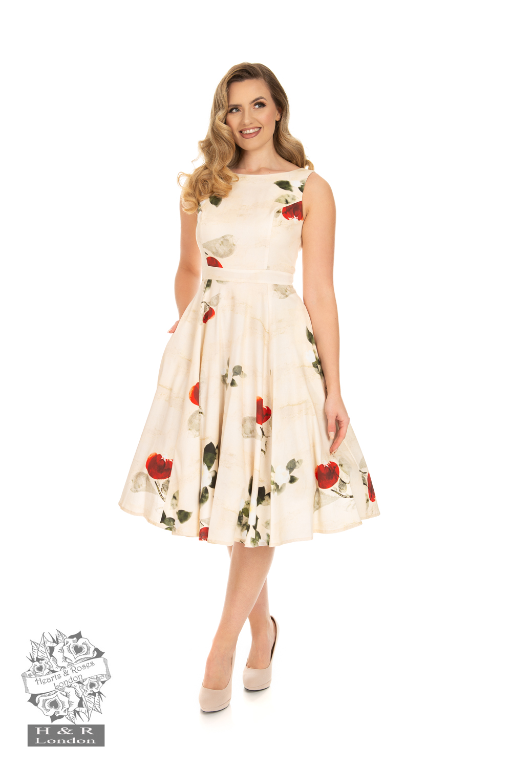 Martha Floral Swing Dress - Hearts & Roses London