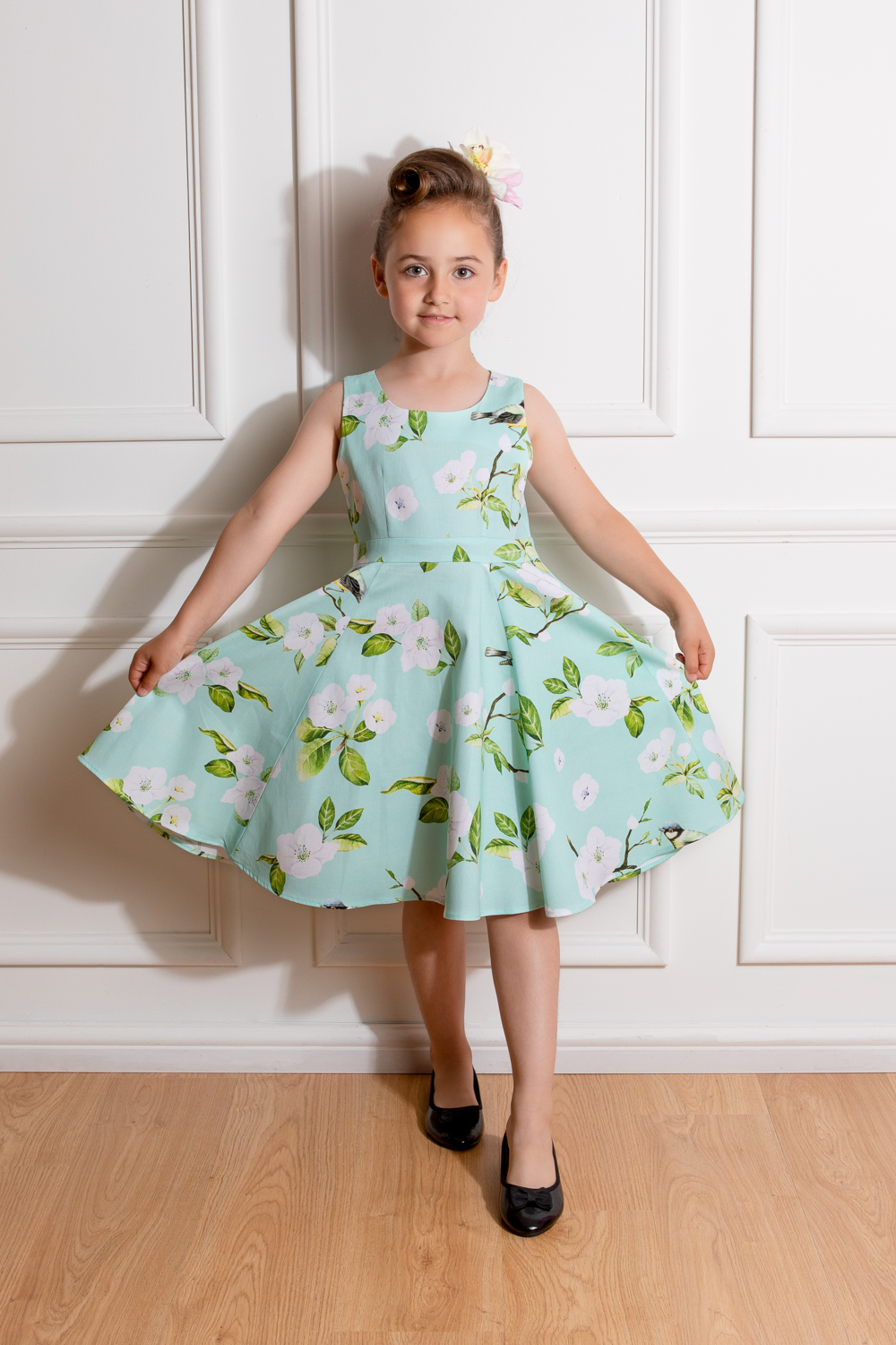 Girls Andrea Floral Swing Dress