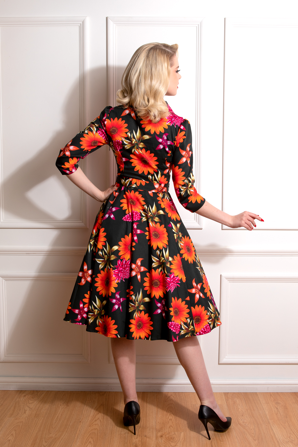Eden Floral Swing Dress - Hearts & Roses London