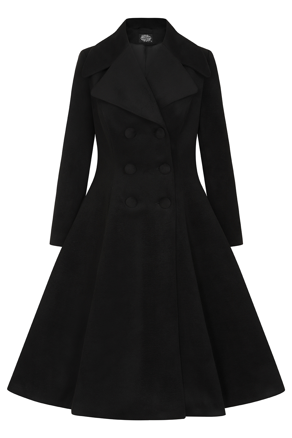 Laura Swing Coat in Black - Hearts & Roses London
