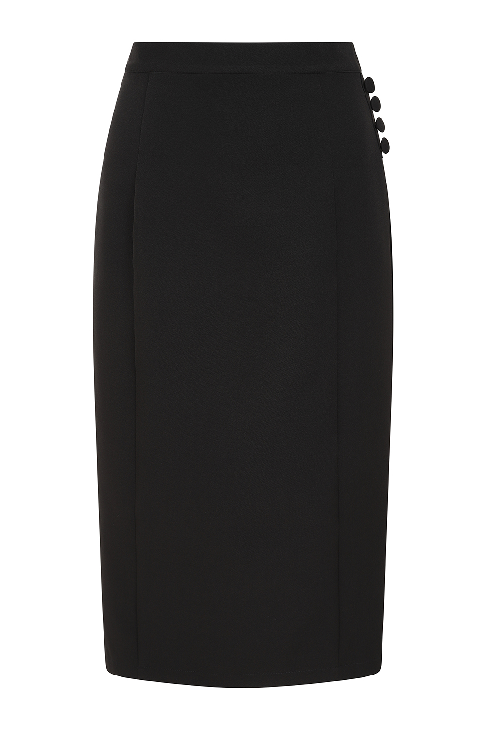 Riley Wiggle Skirt in Black - Hearts & Roses London
