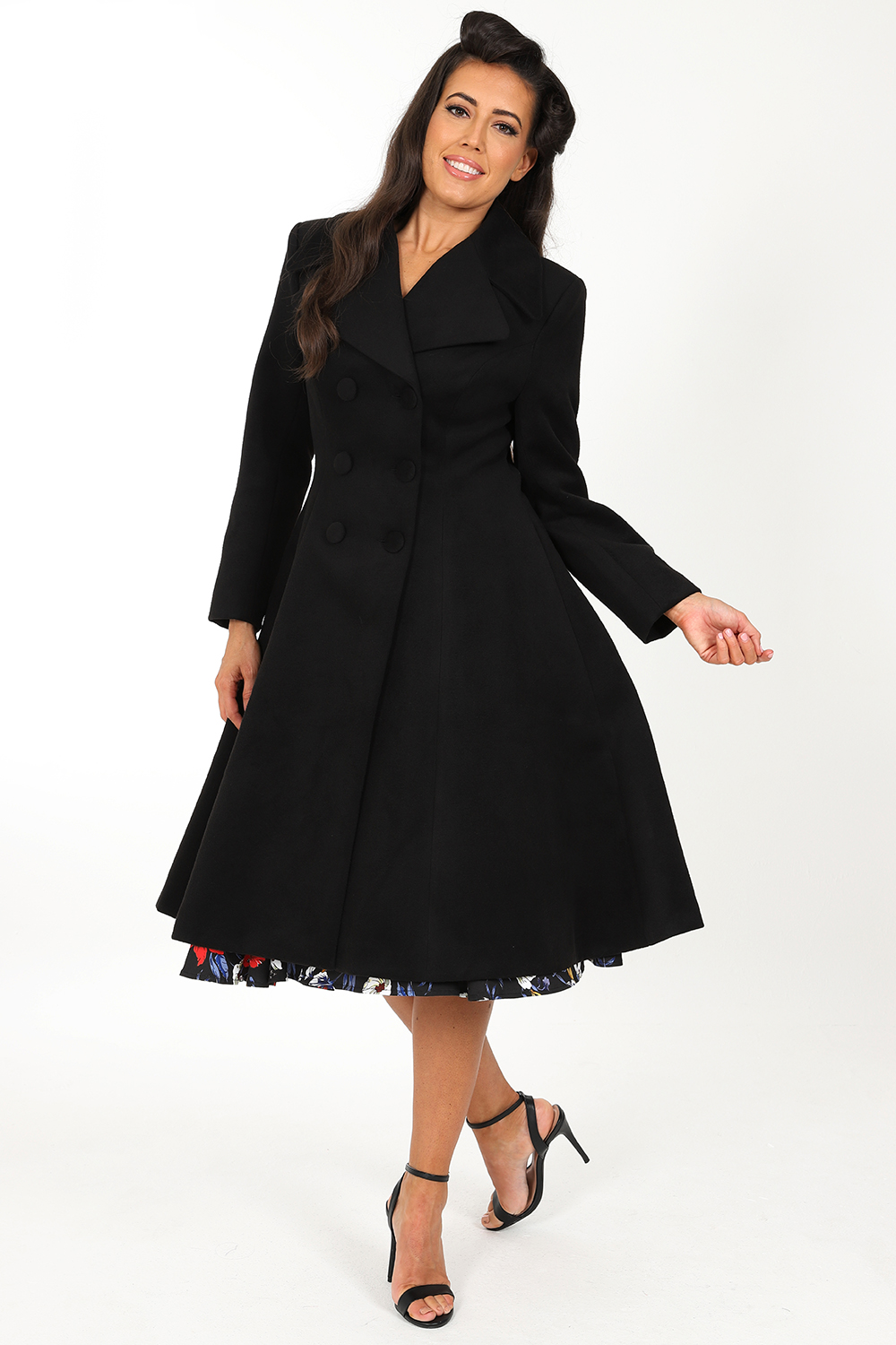 Imogen Swing Coat in Black