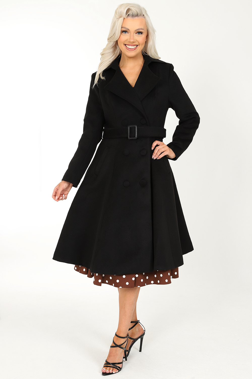 Laura Swing Coat in Black