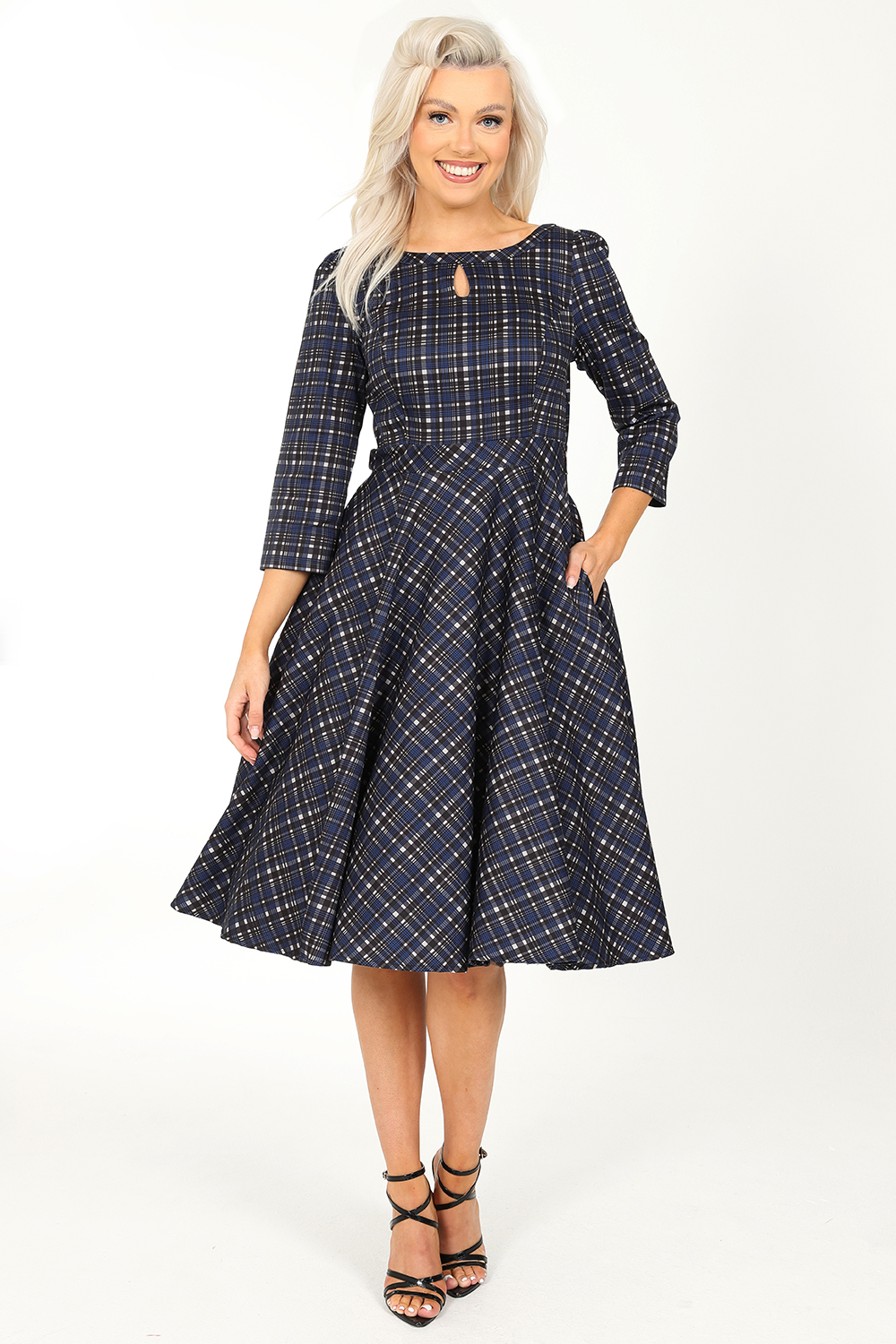 Anna Check Swing Dress