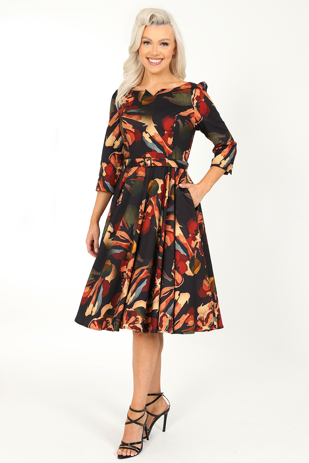 Stardust Floral Swing Dress