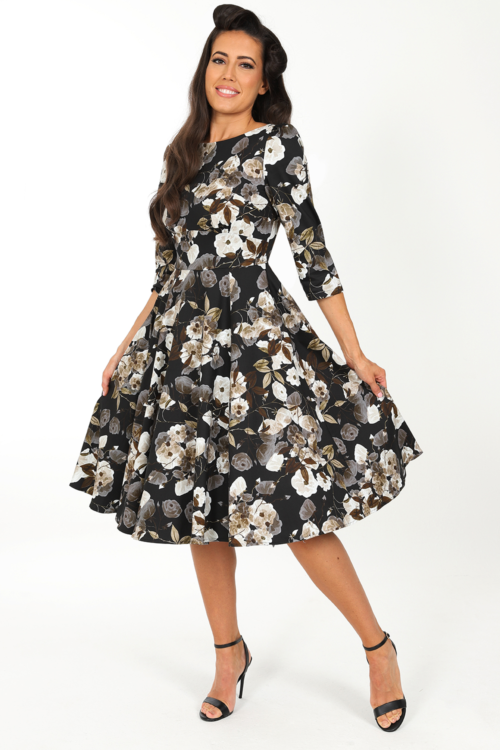 Emelda Floral Swing Dress