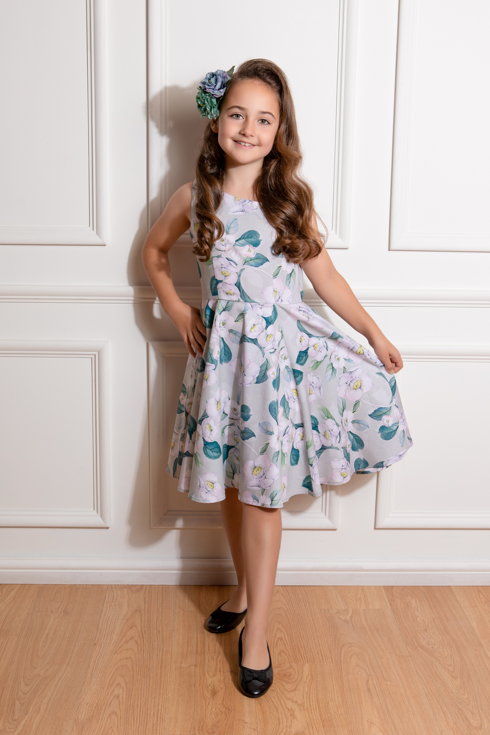 Rey Floral Swing Dress in Kids