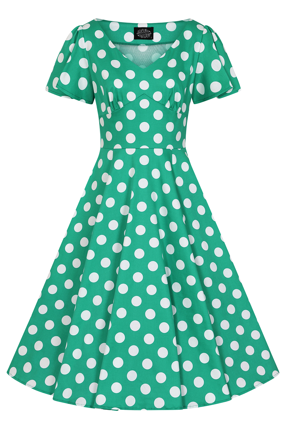 polka dot green dress Green Polka Dot Pleated Maxi Dress – v o g l i o main image 1