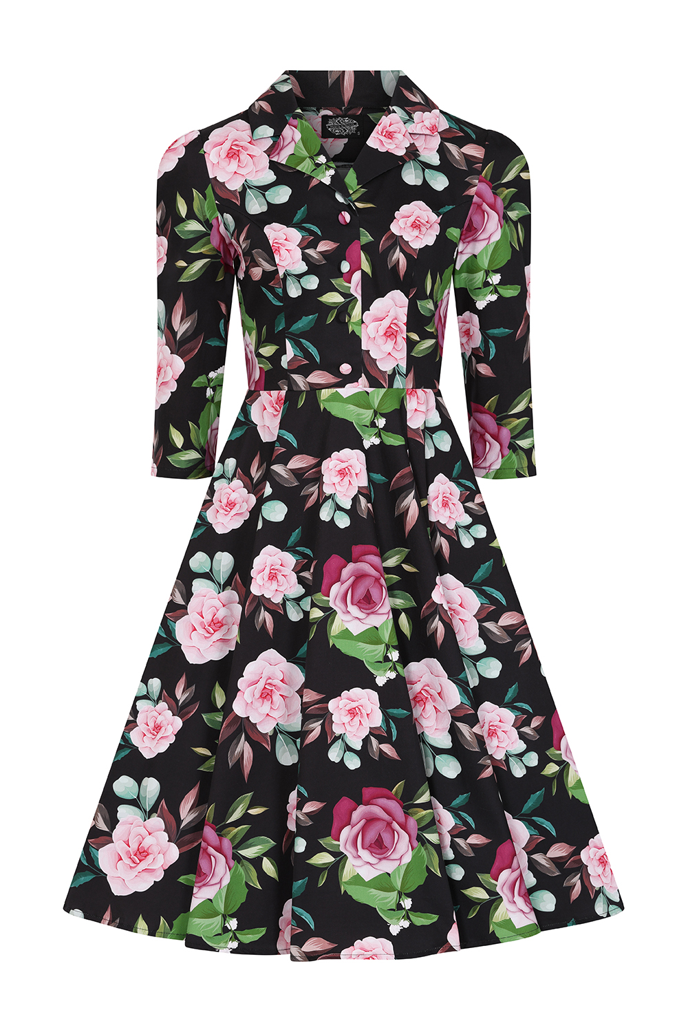 Helen Floral Swing Dress - Hearts & Roses London