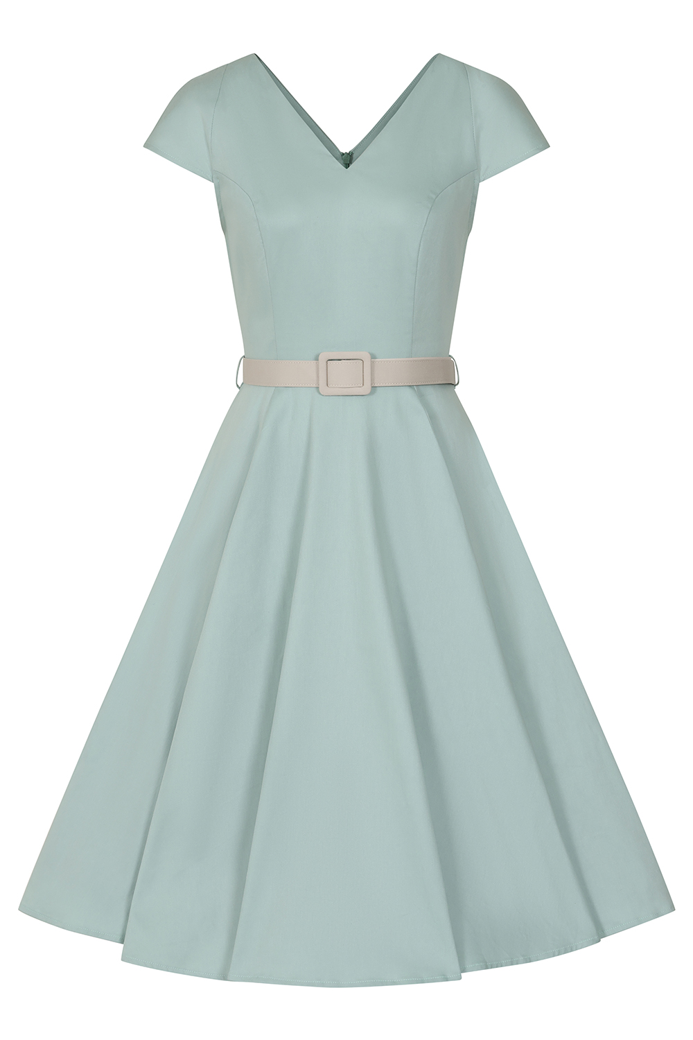 Liana Swing Dress in Extended Sizing in Green - Hearts & Roses London