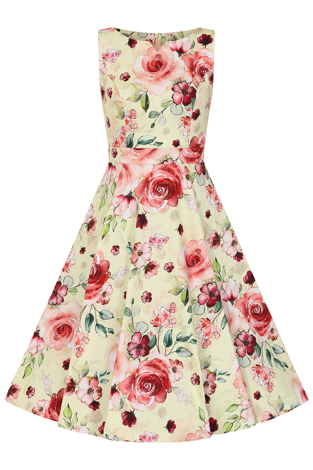 Buttercup Rose Swing Dress in Extended Sizing in Yellow - Hearts ...